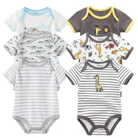 3pcs Baby Clothes Baby Rompers Cotton Infant short Sleeve Jumpsuits Boy Girl Summer Baby clothing set 1