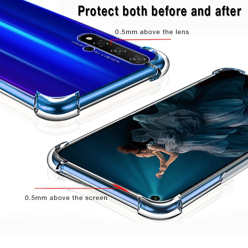 Прозрачный противоударный чехол для телефона Huawei P30 P20 PRO Lite прозрачный защитный