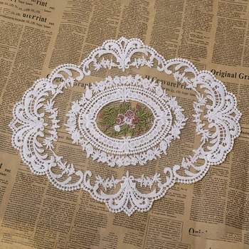 

10 x Embroidered Lace Applique Trim for Curtain Sofa Cover Pillow Case Home Textiles DIY Handmade Sewing Accessories 37*29 cm