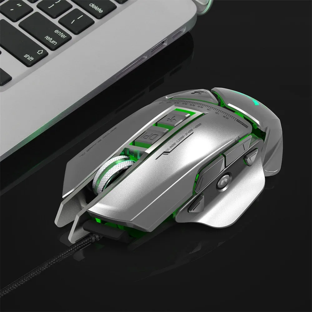 OMESHIN Высокое качество механический USB кабель игровая мышь 3200 dpi 11 Кнопка определение макроса светодиодный светильник оптическая мышь PUBG