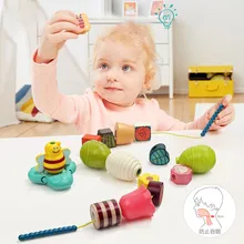 Детские игрушки, развивающие игрушки для 6 лет, развивающие игрушки, Развивающие игрушки, развивающие деревянные блоки, игрушка с бисером, подарок