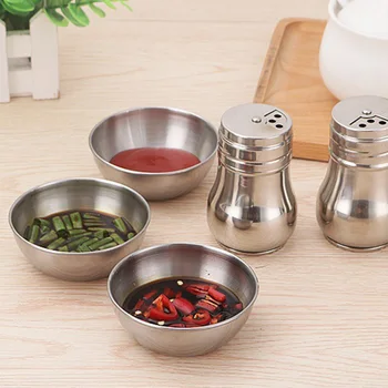 

4pcs Sauce Dishes Food Dipping Bowls Round Seasoning Dish Saucer Appetizer Sauce Plate Home Tableware Food Seasoning Tray