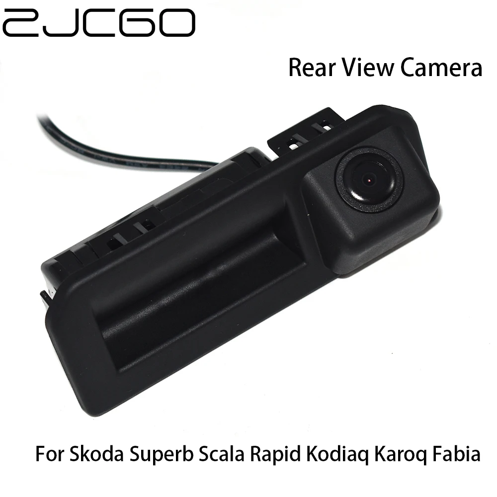 ZJCGO CCD Автомобильная камера заднего вида для парковки, водонепроницаемая камера для Skoda Superb Scala Rapid Kodiaq Karoq Fabia