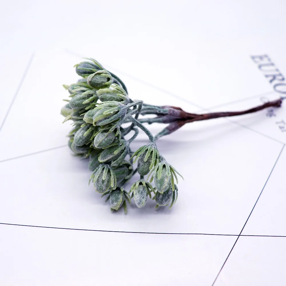 

6Pcs/lot Artificial Flower Pine cone Fern Bouquet For Wedding Decorati Christmas Home Decoration DIY Garland Gift Box Scrapbook