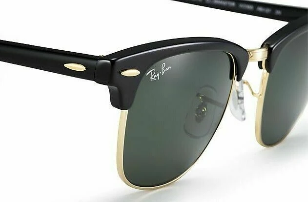 Gafas de sol Ray-Ban RB3016 CLUBMASTER W0365 черное дерево/ARISTA LENTE VERDE Cal. 51