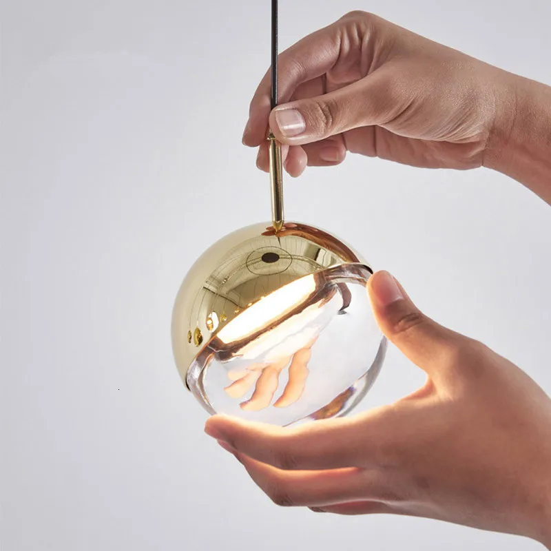 Modern Minimalist Pendant Light Lamp Nordic Ceiling Clothing Decoration Glass Ball Lamp for Living Room Bedroom Dining Room