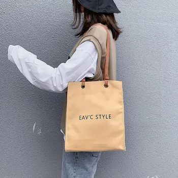 

Women Canvas Tote Ladies Casual Shoulder Bag Shopping Shopper Hand Bags For Female Messenger Korean Fashion Handbag Bag