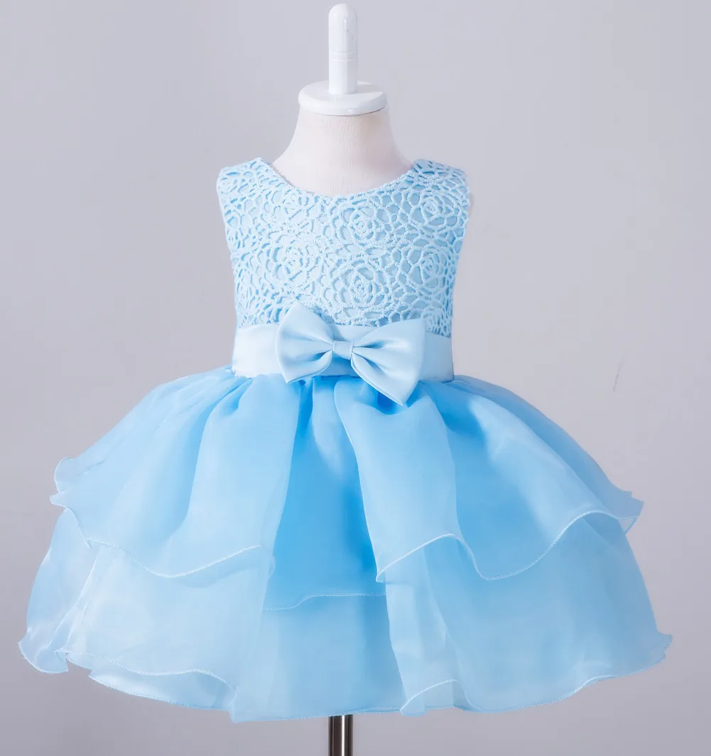 

2019 Summer New Children's Princess Dress Flower Girl Little Wedding Dress Baby Dress 0-2 Yrs
