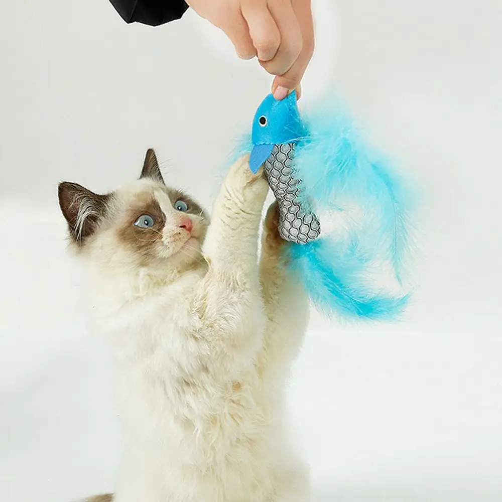 Catnip Fish Interactive Toys Lifelike Soft Feather Extremely Artificial