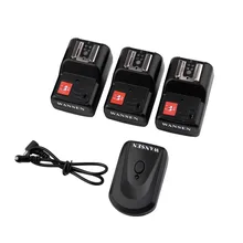 Universal 4 Channels Transmitter Wireless Radio Flash Trigger Set with 3 PT-04GY Receivers Camera PC Sync Cord for Studio Flash