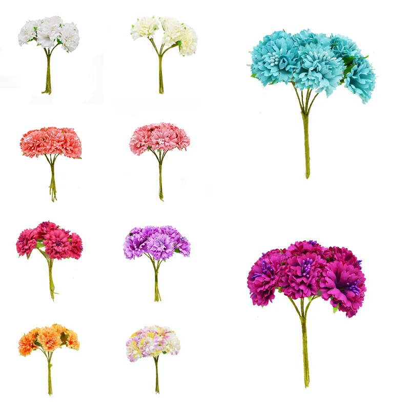 30pcs/pack 4cm DIY Daisy Marriage Wreath Silk Chrysanthemum Bride Artificial Flowers Wedding Party Supplies Living Room Decor 8