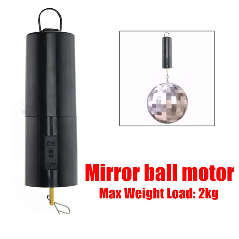 14X4X4cm Load Bearing 2kg Black Mirror Ball Motor Spin Battery Operated