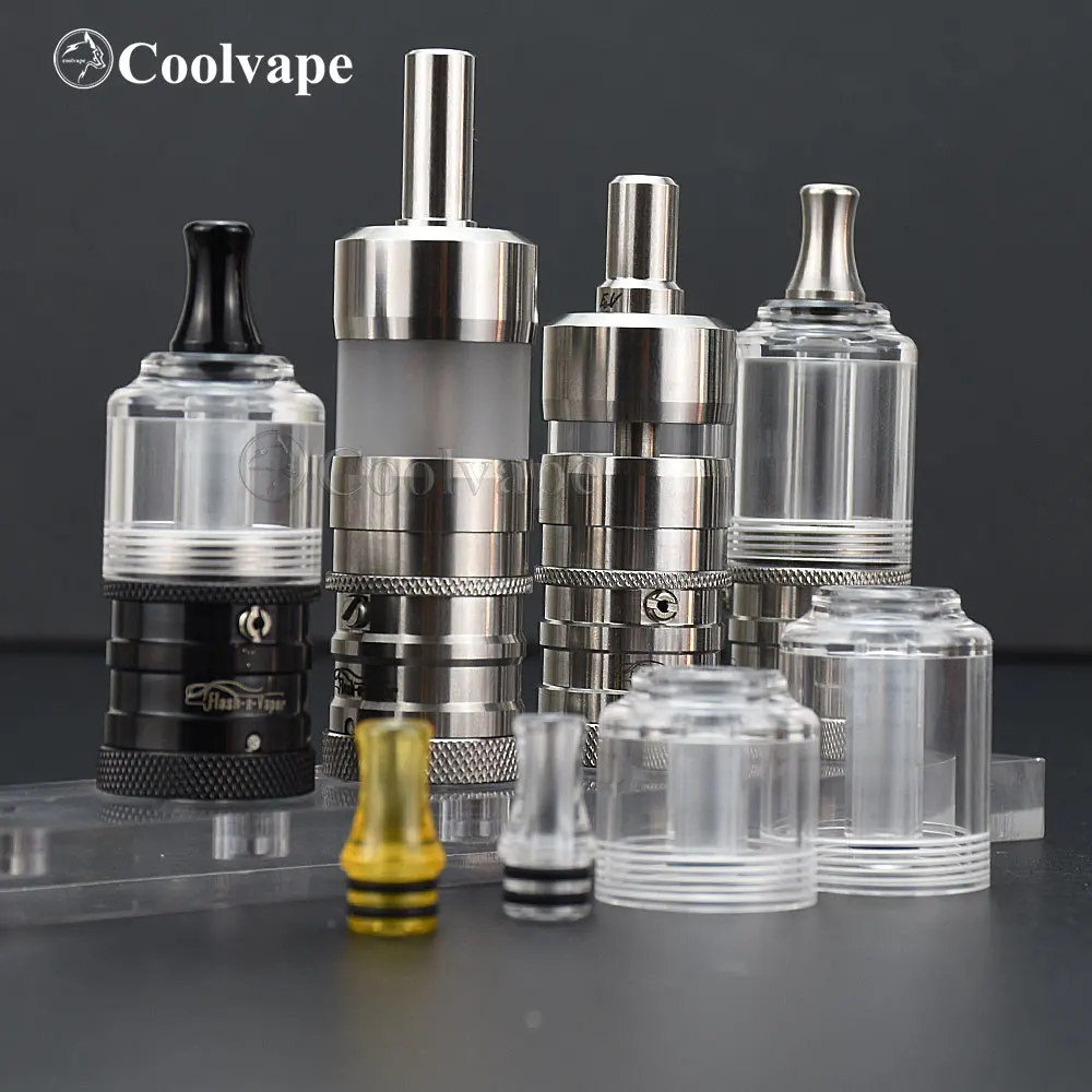 SteamTuners bellcap с 510 фигурным дрип-типом MTL для sxk Flash-e-Vapor V4.5S + rta yftk Flash e Vapor V4.5 23 мм бак |