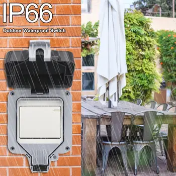 

Electrical Single/Double Control Wall Switch Power Switchers Outdoor Waterproof Switch For Kitchen Bathroom Wholesale