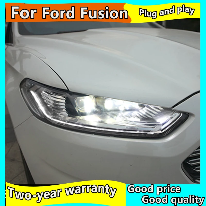 Автомобильный Стайлинг для Ford Fusion фар 2013 2017 Mondeo светодиодный головной фонарь H7 D2H