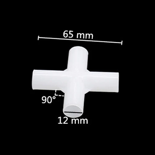 15 шт. ID 12 мм ПВХ разъем 60 ° 90 ° 120 ° 135 ° тройники прямой локоть Крестовая труба Соединительный адаптер садовые трубы разъемы - Цвет: white