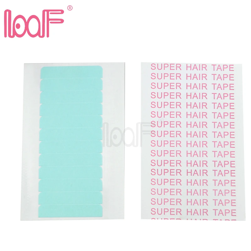 Loof 600pcs(10 Packs) 3months 0.8*4cm Super Hair Tape Adhesive Double