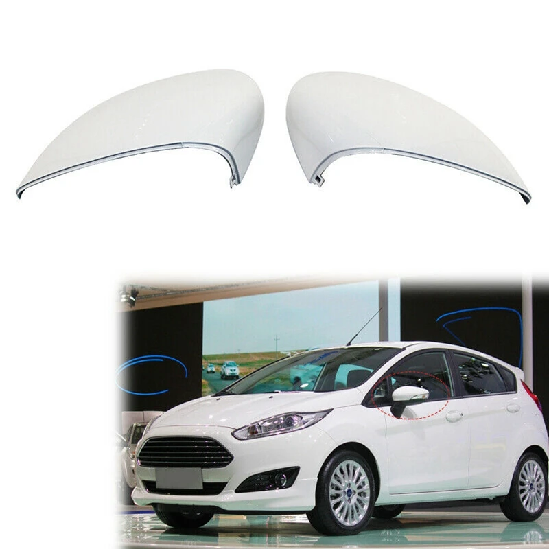 2 шт Автомобильная Боковая дверь зеркало заднего вида крышка для Ford Fiesta 2009- 8A6117K747CA