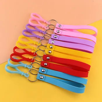 

Pure Color Simple Useful Design Fashion Young People Color Keyring High Quality Creative Girls Students Multicolor Rope Keychain