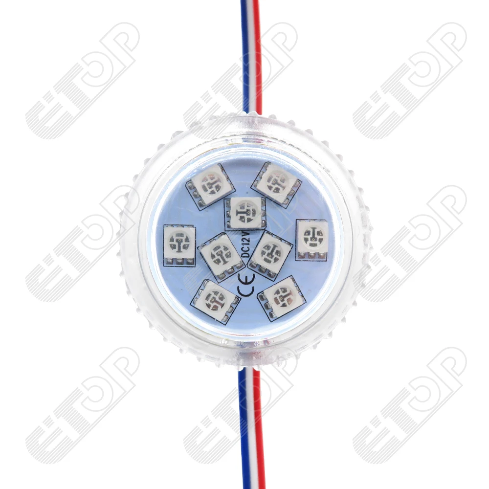 NEW Design Addressable 35mm Led Pixel Light;9Leds 5050;DC12V;2.16W;IP65;UCS2903 IC;Clear Flat Cover 2