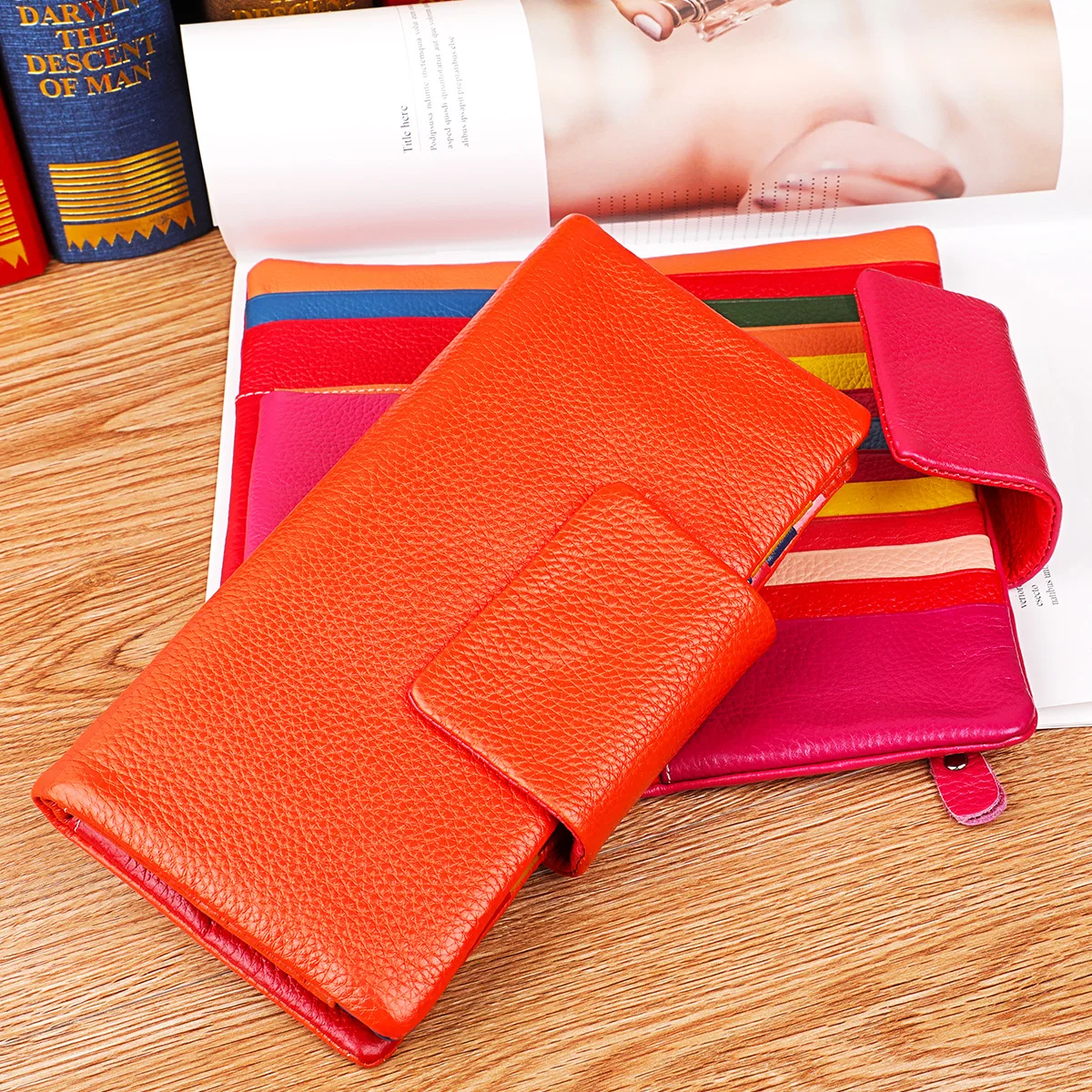 Fashion Long Women's Wallets European and American Leisure Color Women's Wallets Multi-card Wallet