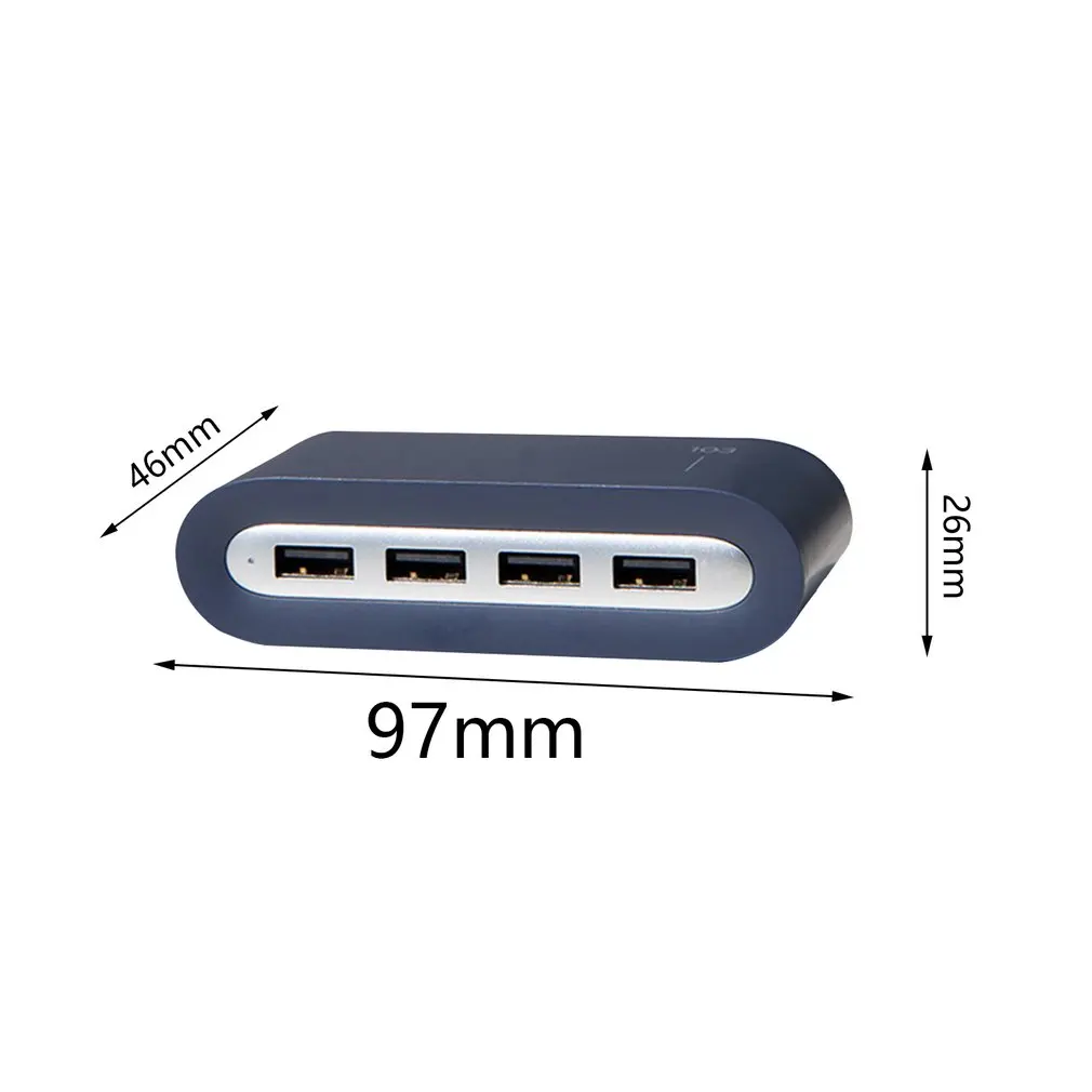 4-портовый USB 2,0 концентратор разветвитель 4 в 1 конвертер концентратор USB разветвитель