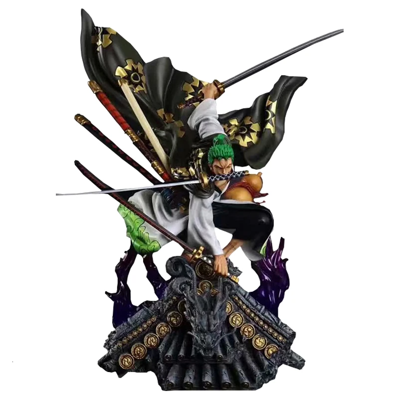 Goede Een Stuk Figuur GK Kimono Roronoa Zoro 50cm Pvc Model Anime Collection Toy Over Size KO Prachtige Kwaliteit Desktop decoratie