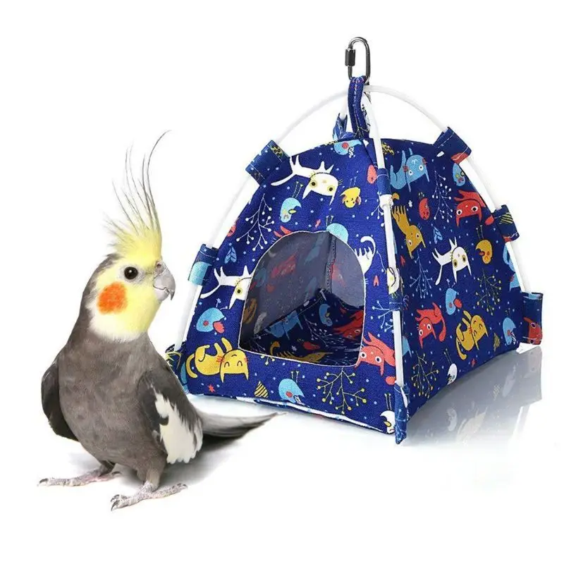 Зима теплая птица хомяк Гнездо дом кровать хижина подвесной игрушечный гамак для попугая Cockatiel