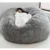 Dropshipping Giant Fur Bean Bag Cover Big Round Soft Fluffy Faux Fur BeanBag Lazy Sofa Bed Cover Living Room Furniture light grey 150X75cm