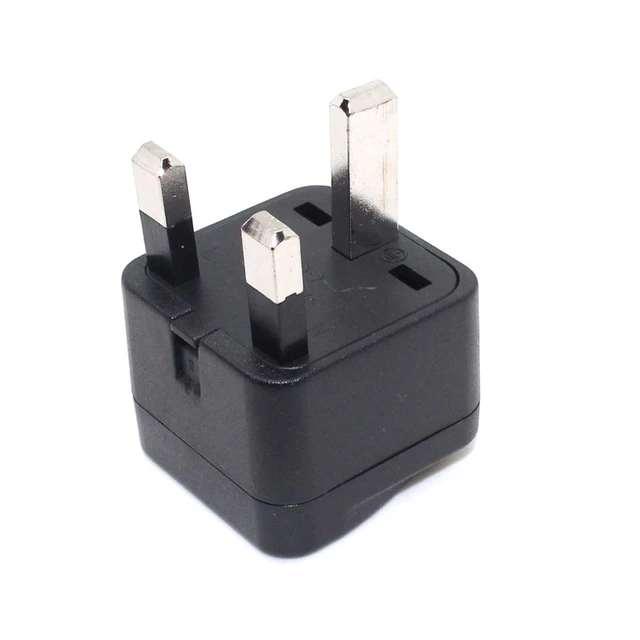 Adaptador enchufe Europa a Reino Unido tipo clavija bipolar hembra a clavija  BS1363 macho fijo - Hiper Electrón