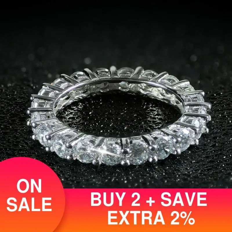 Женское Обручальное кольцо из твердого настоящего стерлингового серебра 925