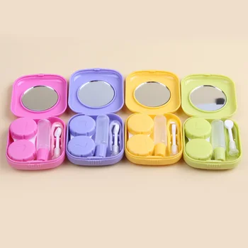

1 Pcs New Mini Square Contact Lens Case Travel Kit Easy Carry Mirror Container Holder Dispensing Bottle