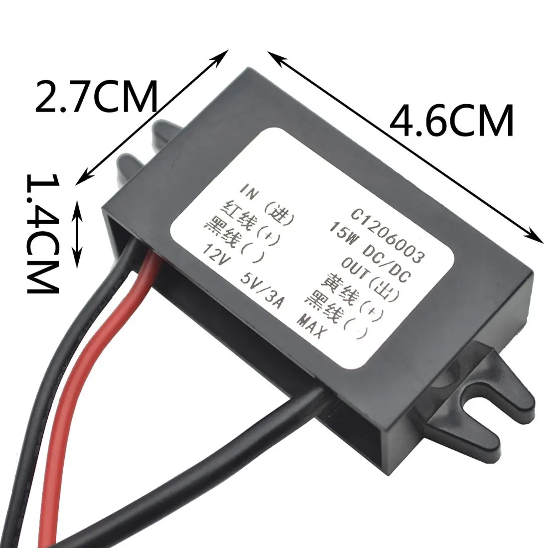 DC 12V до 5V 3A адаптер конвертер Модуль 15W для машины, лодки, мотоцикла адаптер питания зарядное устройство