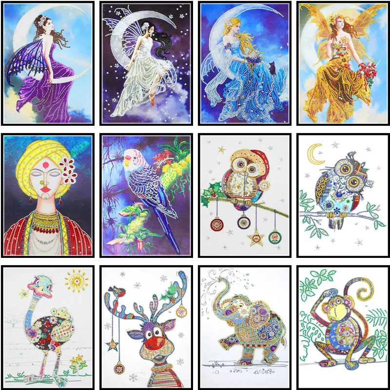 

5D Diamond Painting Special Shaped Diamond DIY Part Embroidered Diamond Cross Stitch Kit Rhinestone Art