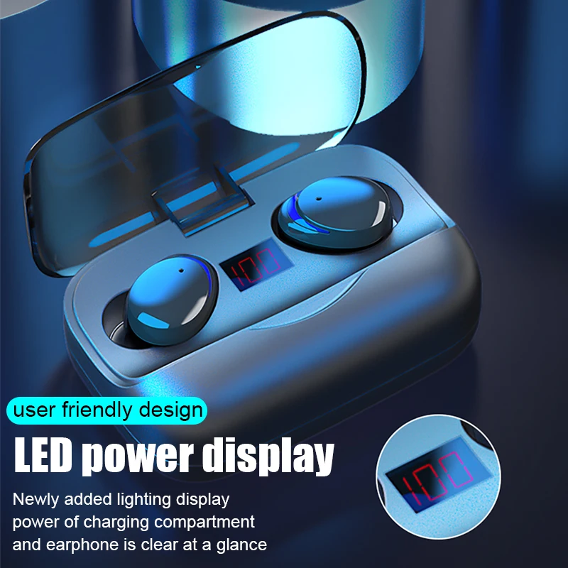 TWS 5,0, Bluetooth, беспроводные наушники, спортивные наушники, гарнитура, 3D стерео звук, наушники, микро зарядная коробка с микрофоном