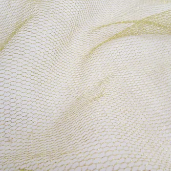 

New small hexagon gold grid net fabric french evening clothing accessories mesh fabric silver christmas festival decor cloth