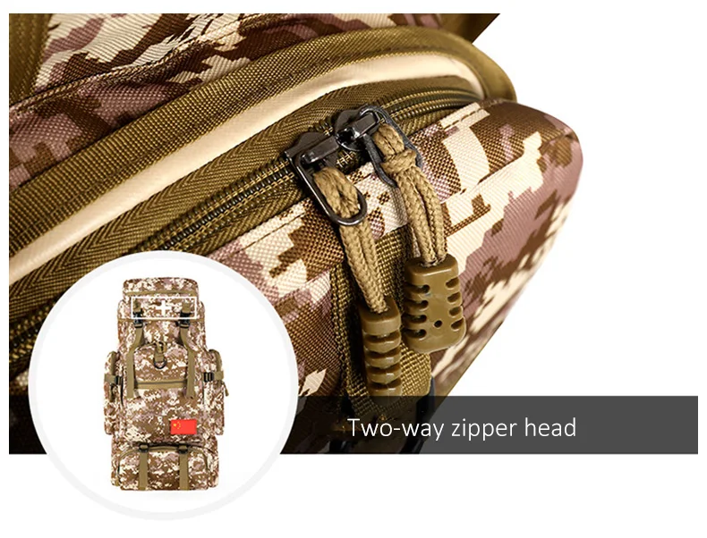 Men's 75L Sports Military Backpack Outdoor Waterproof Tourist Tactical Hiking Bag Camouflage Large Capacity Army Travel Rucksack