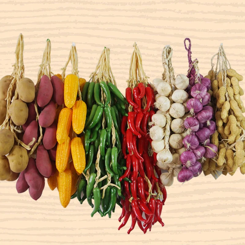 Искусственная модель овощей поддельные чесноки Кукурузные рыбки подвесная