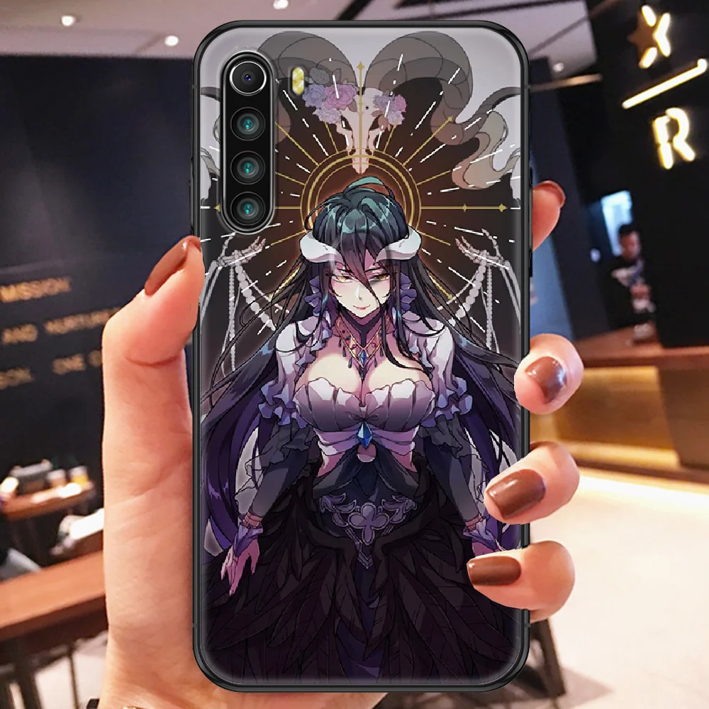 Overlord Albedo Anime Phone case For Xiaomi Redmi Note 7 7A 8 8T 9 9A 9S K30 Pro Ultra black painting waterproof 3D back tpu 