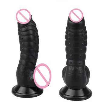 Dragon Scale Big Dildo For Women With Penis Beads Friction Strap On Dildos For Gay Suction Cup Huge Dick Erotic Toys For Couples 2