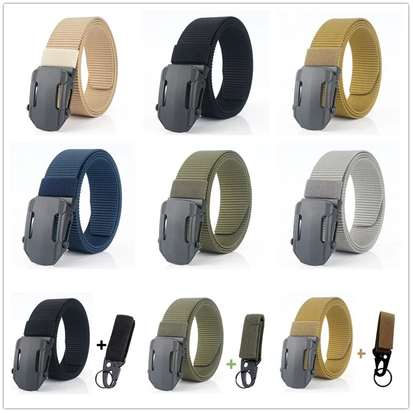 Luxury Canvas Men Belt High Quality Alloy Buckle Adjustable Tactical Belt For Jeans Male Casual Black Nylon Belts Free Shipping