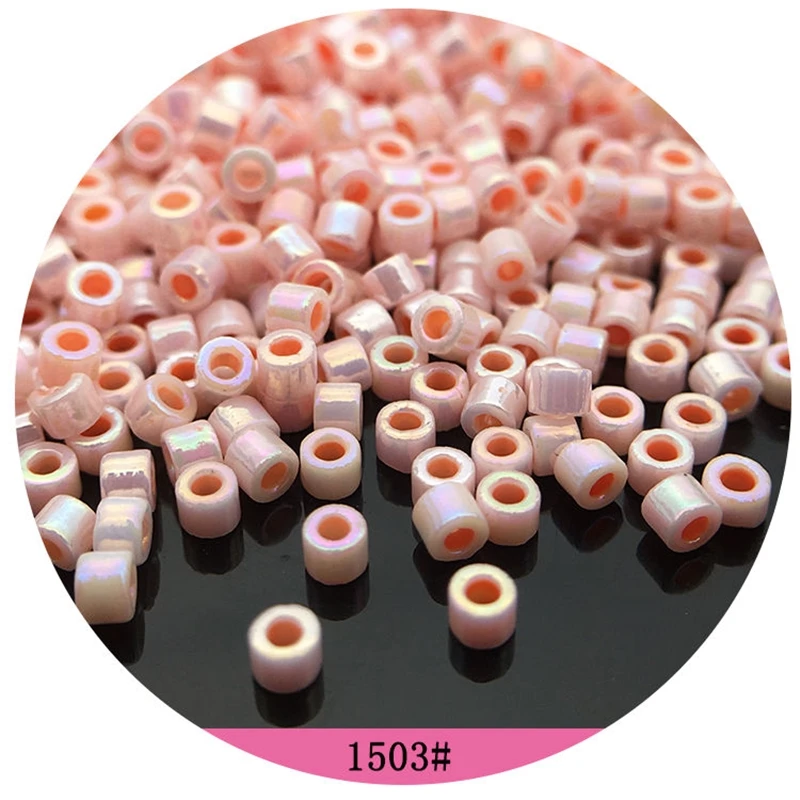 600Pcs 2mm Delica Glass Beads AB Opaque Color Japanese Glass Spacer Seedbead For Jewelry Making Earrings Bracelet Diy Sewing 10g 