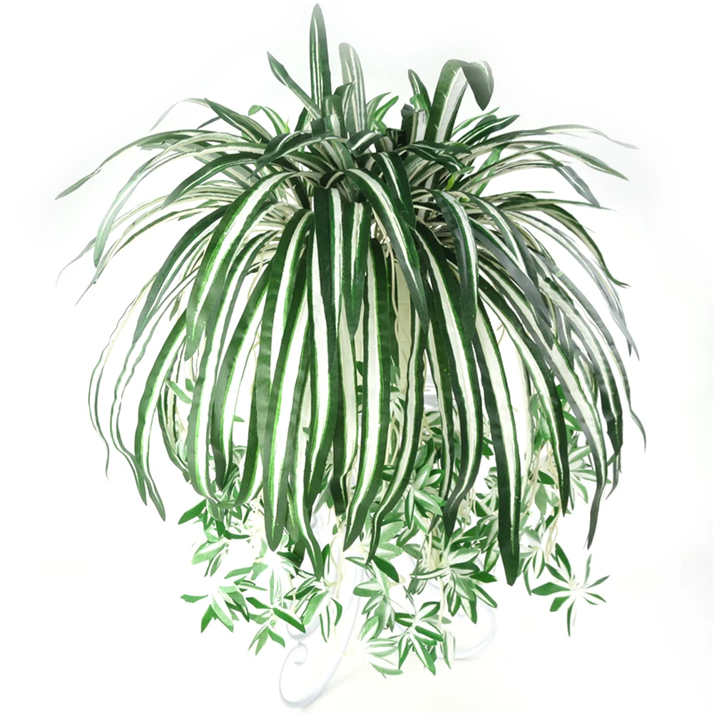 65cm Green Plant Wall Decoration Artificial Flower Simulation Party Hanging Ornament Crafts DIY Chlorophytum Bracketplant Rattan