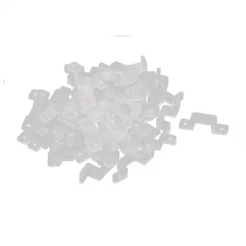 

15mm x 7mm Plastic LED Light Strip Fixing Mounting Bracket Clear 50pcs jk1744