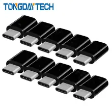Tongdaytech 10PC type C адаптер для Micro USB Женский USB C OTG Поддержка синхронизации данных адаптер Tipo C для samsung S8 S9 S10 Plus
