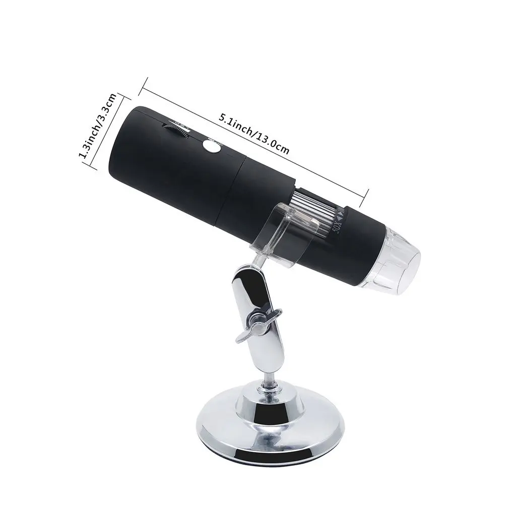Мини HD wifi цифровой микроскоп камера 50~ 1000X 8LED Поворотная база Беспроводной электронный Микроскоп для Android/для iOS/для Windows