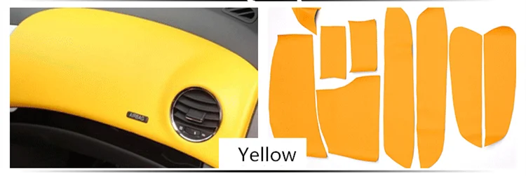 9 шт. микрофибра кожа центральная консоль/выход воздуха/двери панель Крышка для Chevrolet Cruze 2009 10 11 12 13 CAB167 - Название цвета: Yellow
