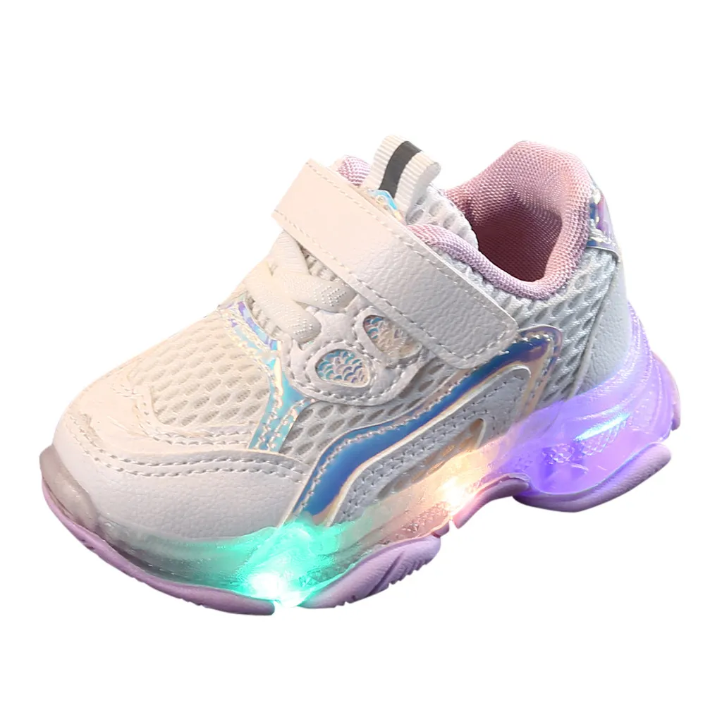 Повседневная обувь для отдыха на открытом воздухе для малышей; дышащая детская сетчатая петля на заднике кроссовок и петель с бантом; Мягкая сетчатая резиновая обувь