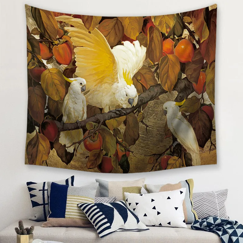 Bird Decorative Tapestries Hanging Wall Tapestries Mandala Bohemian Tapestry Landscape Wallpaper Wall Art Shawl Throw