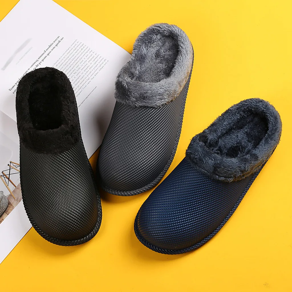 Winter Plush Men's Large Size Casual Wild Shoes Comfortable Round Toe Man's Cotton Slippers Кроссовки Мужские#xew